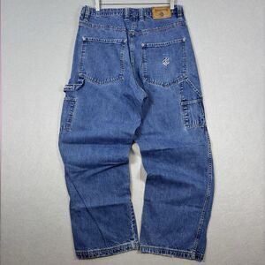 Rocawear Vintage Baggy Y2K Denim Jeans Men's Size 34x31 Logo Wide Leg Grunge